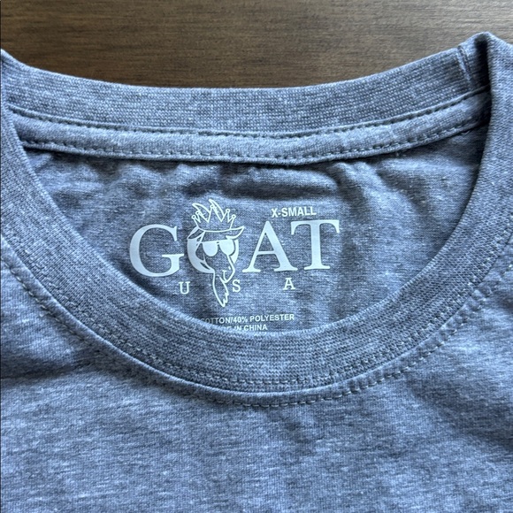 GOAT USA Gray Graphic T-Shirt, size XS - Picture 2 of 3